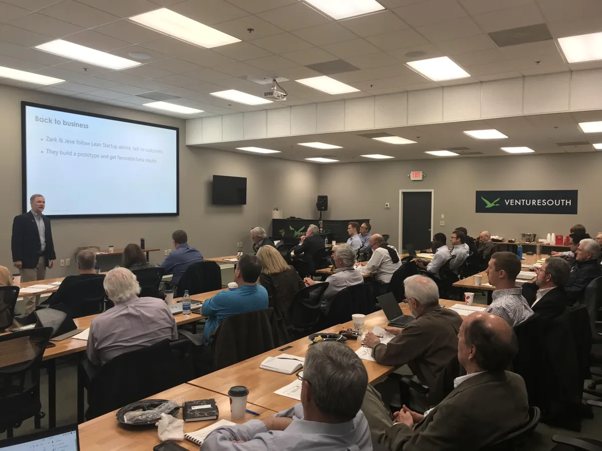 VentureSouth presentation to a room of investors